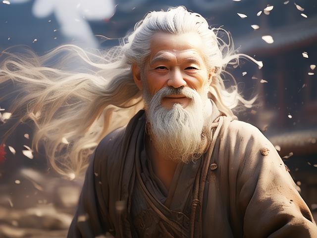 《回首往昔叹今吾,春风拂面白发留痕》